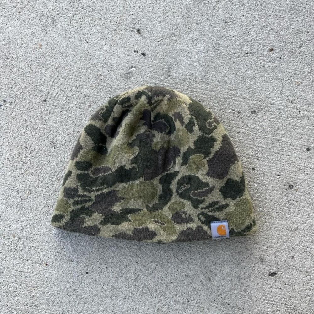 Carhartt Streetwear Y2K Camo Reversible Beanie